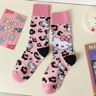 🧦 Tất Chân Hello Kitty – Mèo Hồng Cưng Xỉu, Họa Tiết Da Báo Siêu Trend 🧦