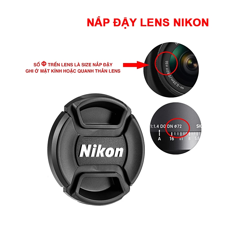 Nắp đậy lens Nikon (Nắp đậy phía trước lens)