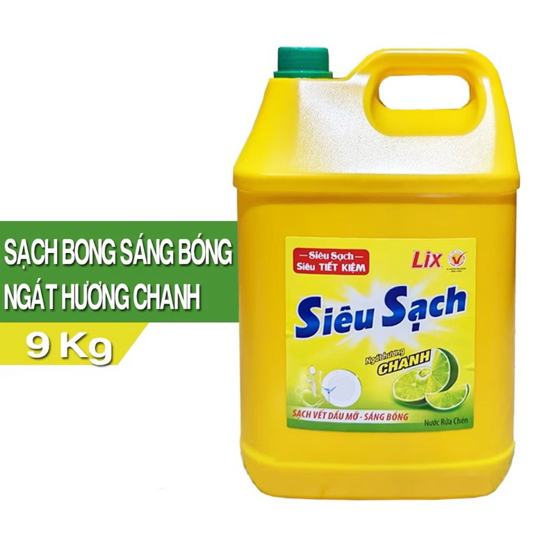 Nước rửa chén lix siêu sạch 9kg