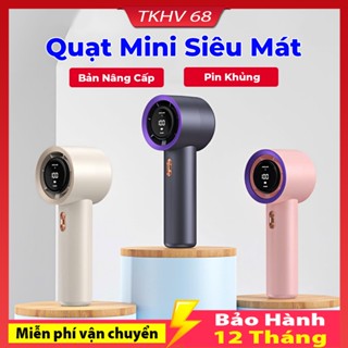 Quạt mini cầm tay M2 5000mAh  gió mạnh 100 tốc độ turbo  di động có thể sạc phản lực màn hình hiển thị pin