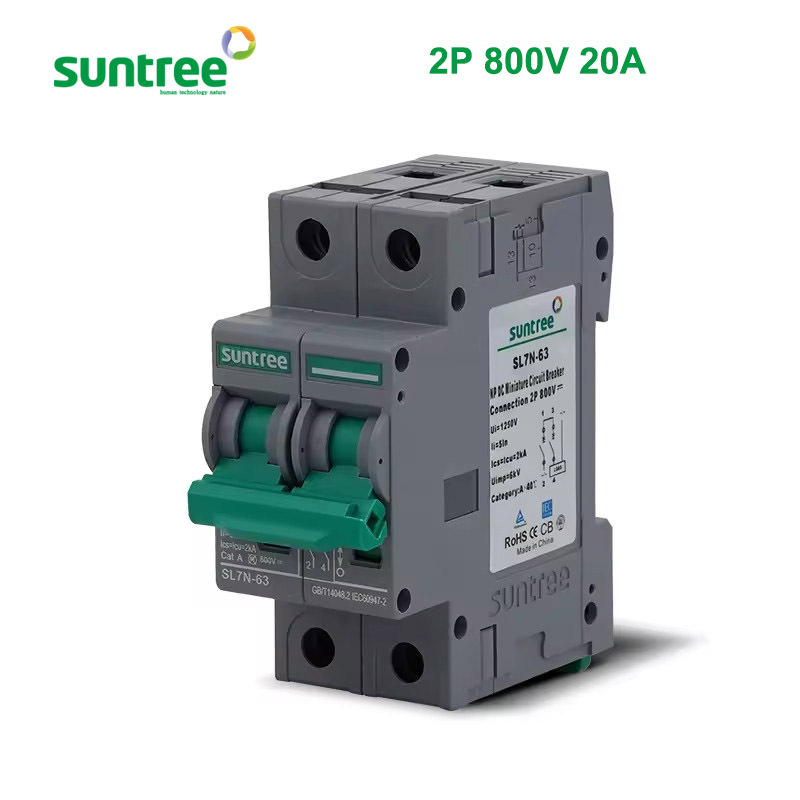 CB DC 2P 800V 16A-63A SL7N-63 hãng Suntree chuyên dụng cho năng lượng mặt trời