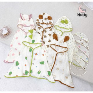 Áo Choàng Chống Nắng, Áo Khoác Bốn Mùa Xô Musslin, Gân Đũi Tai Thú Có Kính Chống Giọt Bắn Cho Bé