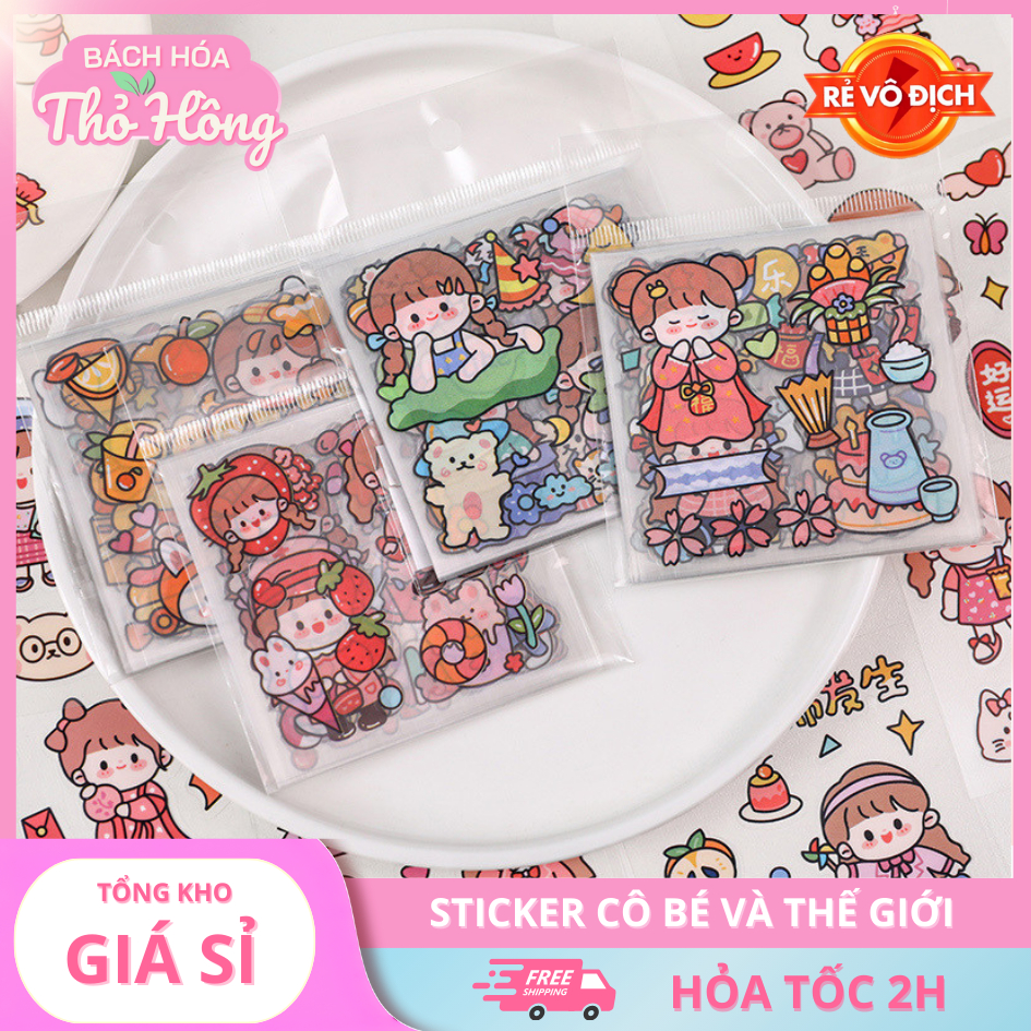 10 Tấm Dán Sticker Họa Tiết Hoạt Hình Trang Trí