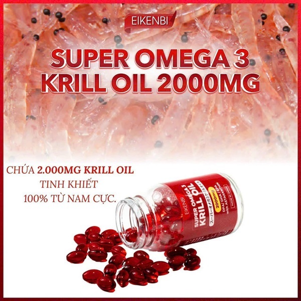 Viên Uống Dầu Nhuyễn Thể Eikenbi Super Omega 3 Krill Oil 2000mg