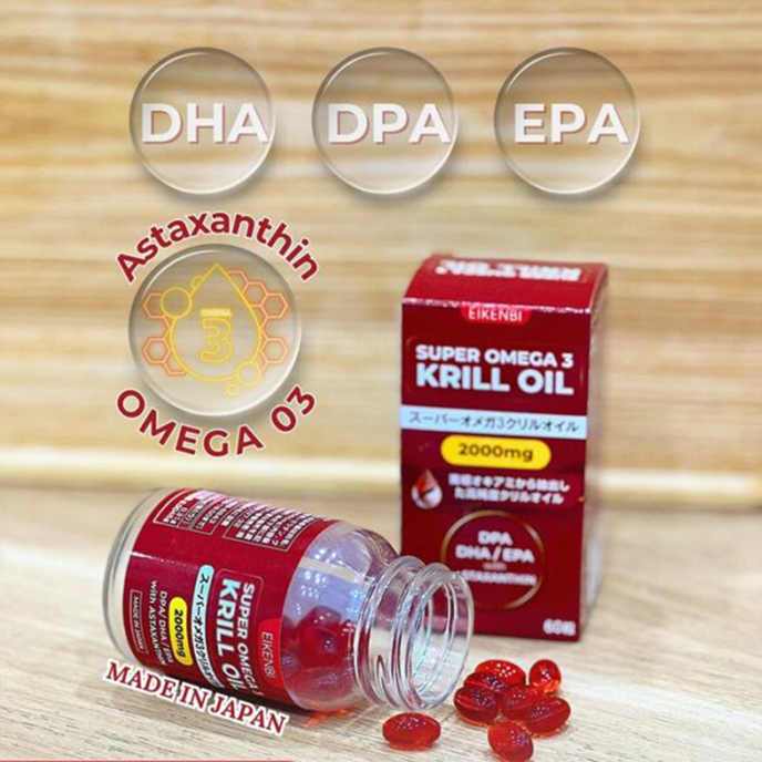 Viên Uống Dầu Nhuyễn Thể Eikenbi Super Omega 3 Krill Oil 2000mg