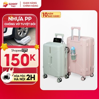 Vali kéo du lịch thời trang SUNNY SV15/CHOCO tích hợp nhiều tính năng (size 20/24/28)