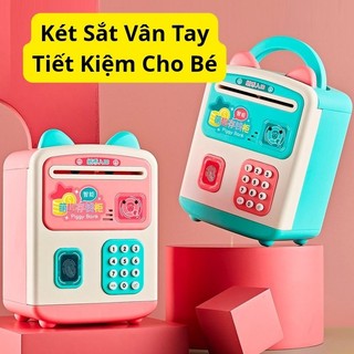  Két sắt mini vân tay thông minh cho bé - Ống heo tiết kiệm tự động quà tặng sinh nhật ý nghĩa Đồ Chơi Kuromi Melody 