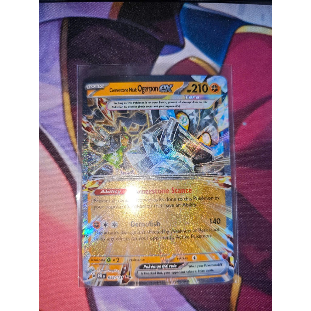 Thẻ bài Pokemon - TCG - Cornerstone Mask Ogerpon ex (058/131) [Scarlet & Violet: Prismatic Evolution