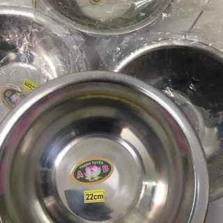 Bát inox rửa mặt dùng trong spa, size 22cm