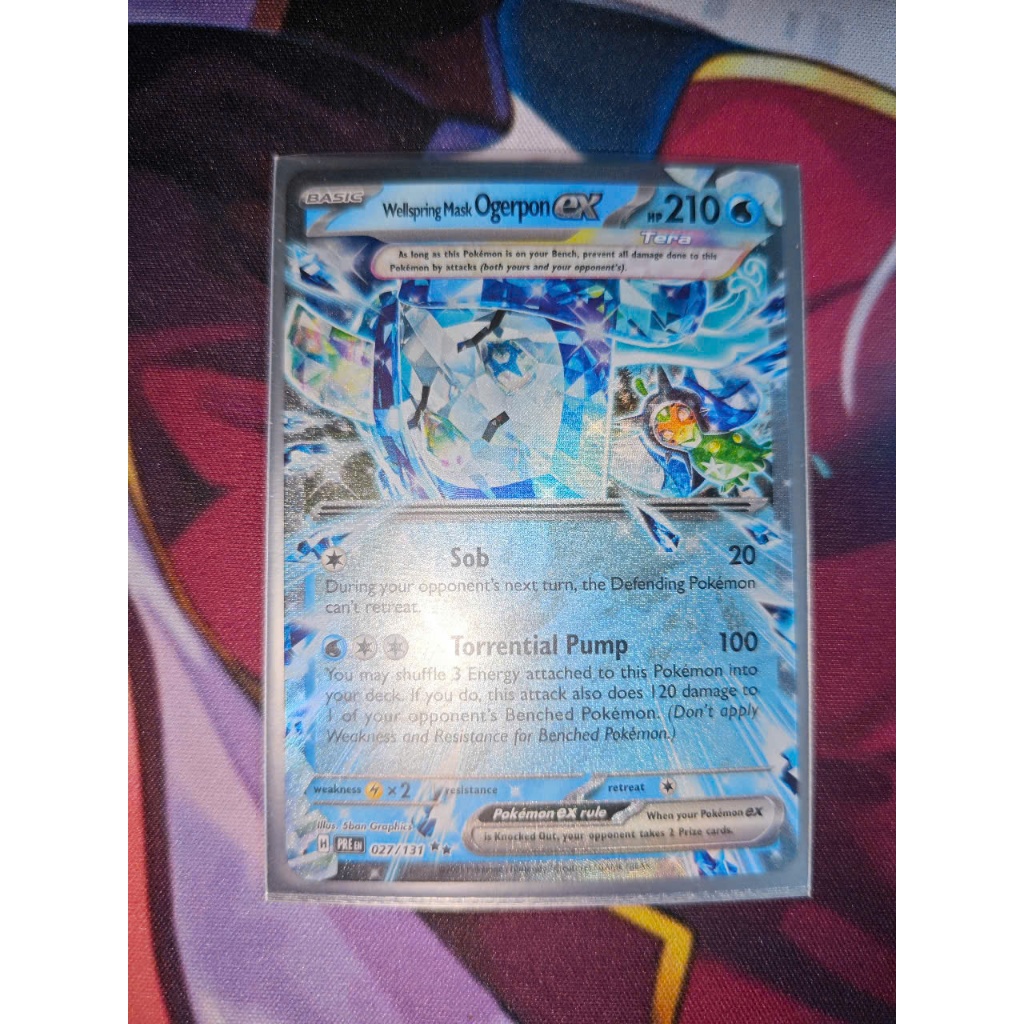 Thẻ bài Pokemon - TCG - Wellspring Mask Ogerpon ex (027/131) [Scarlet & Violet: Prismatic Evolutions