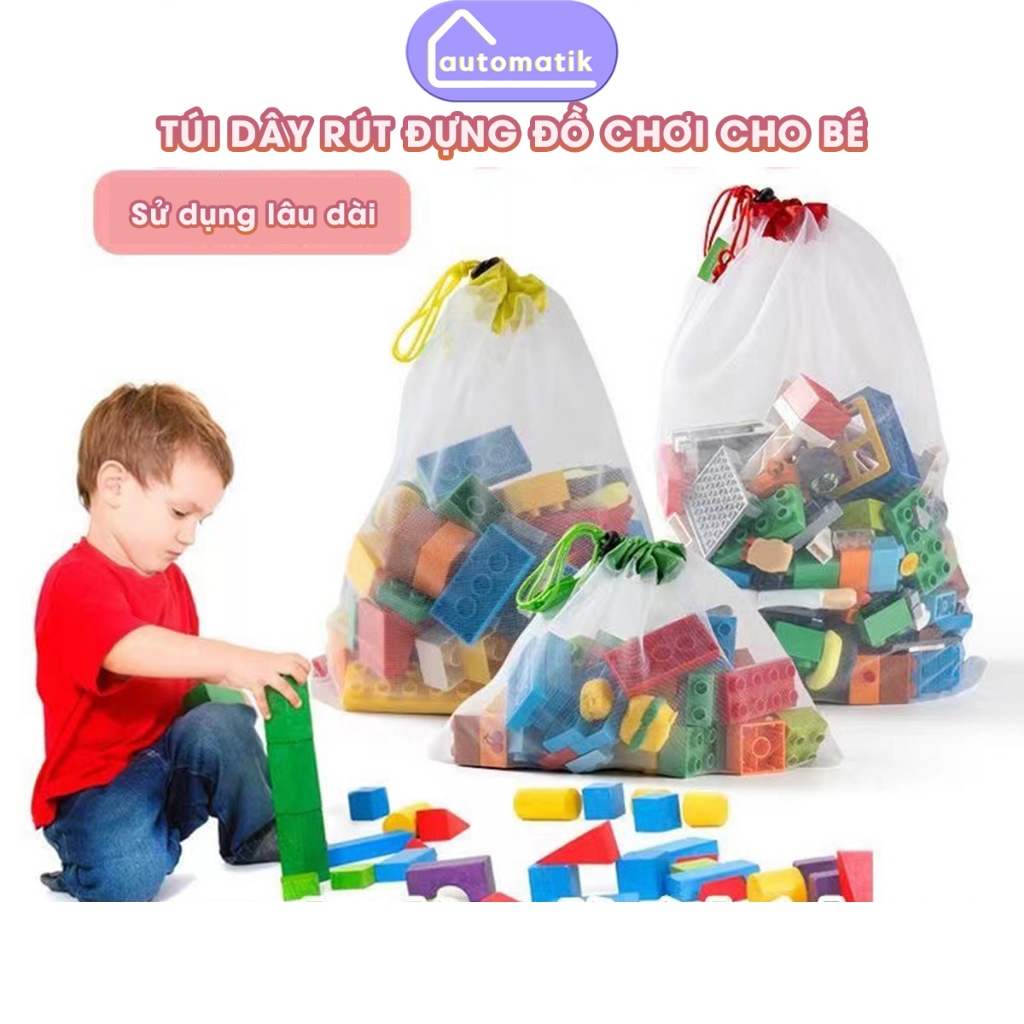 Túi Dây Rút Vải Đựng Đồ Chơi Mini Du Lịch Phụ Kiện Đồ Lót Tái Sử Dụng Automatik