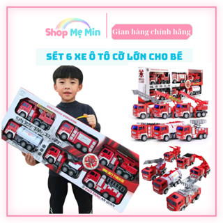 Sét 6 xe đồ chơi ô tô cỡ lỡn cho Bé, Xe Ô Tô Cho Bé, Xe Công Trình, Cứu Hoả, Cảnh Sát, Quân Sự, Cứu Hộ, Xây Dựng