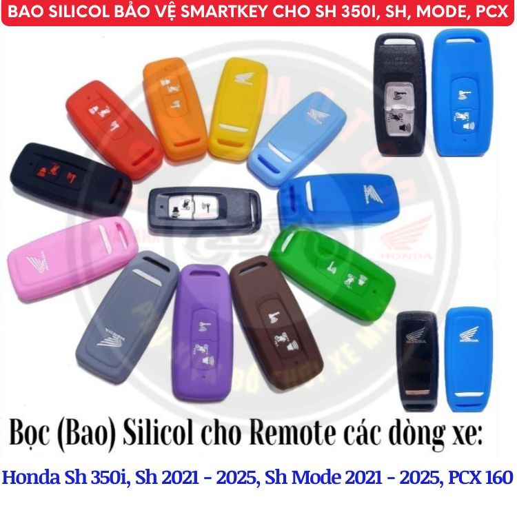 Bọc Silicon Cho Sh 350i, Sh 2021 - 2025, Sh Mode 2021- 2025, PCX 2021- 2025 Bảo Vệ Smartkey