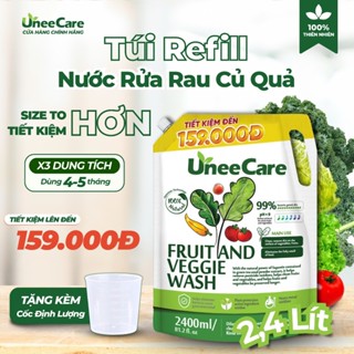  Túi Refill nước rửa rau củ quả UneeCare X3 Làm Sạch Vi Khuẩn Và Hóa Chất Trên Rau Quả 