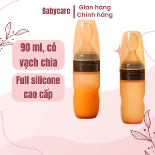 Bình thìa ăn dặm cho bé, thìa ăn dặm có vạch chia ml, bón cháo, đút bột, dung tích 90ml.