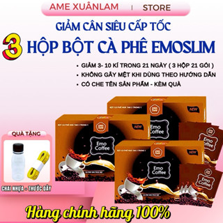   CHE TÊN + QUÀ KÈM 🎁  DETOX 3 HỘP EMO COFFEE GIẢM CÂN CHÍNH HÃNG 100%  giam mo an toan hieu qua 