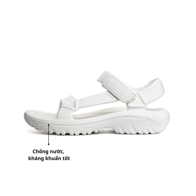 Dép cao su đúc sandal quai hậu bigsize nam nữ mùa hè Teva dư xịn chính hãng màu trắng , dép quai nga