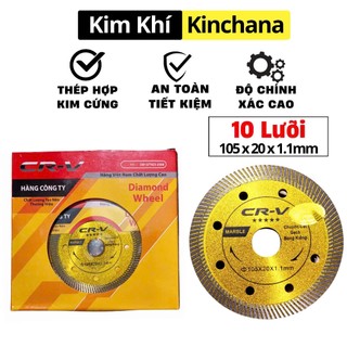 (Hộp 10 Lưỡi) Lưỡi Cắt CRV Vàng 105mm, Lưỡi Cắt Gạch Men, Đá Hoa Cương, Bóng Kiếng