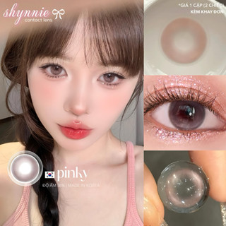  (CẬN TỪ 0-6 ĐỘ) 1 cặp lens kính áp tròng màu hồng PINK giãn to 14.5mm filter rõ màu  - SHYNNIE LENS (Lens Huế) 🐰