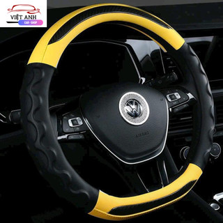 Bọc vô lăng ô tô, xe hơi D cut da phối cabon size 36cm xe VF3. Vfe34, Vf5, vf6, vf7, vf8, vf9 ...