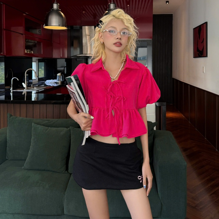 NAVIE - Áo babydoll tay phồng LUNA thời trang nữ | BigBuy360 - bigbuy360.vn