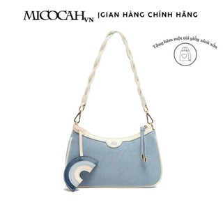 Túi nữ Micocah Leici Chính hãng vải jean kèm charm xinh dáng kẹp nách M436 
