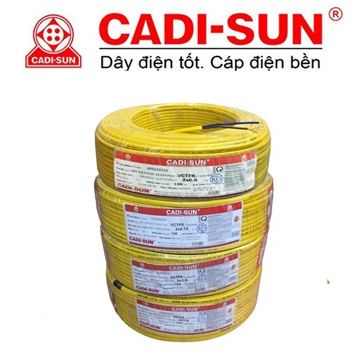 [Chính Hãng] Dây Điện CADISUN 2x0.5 cuộn 100m