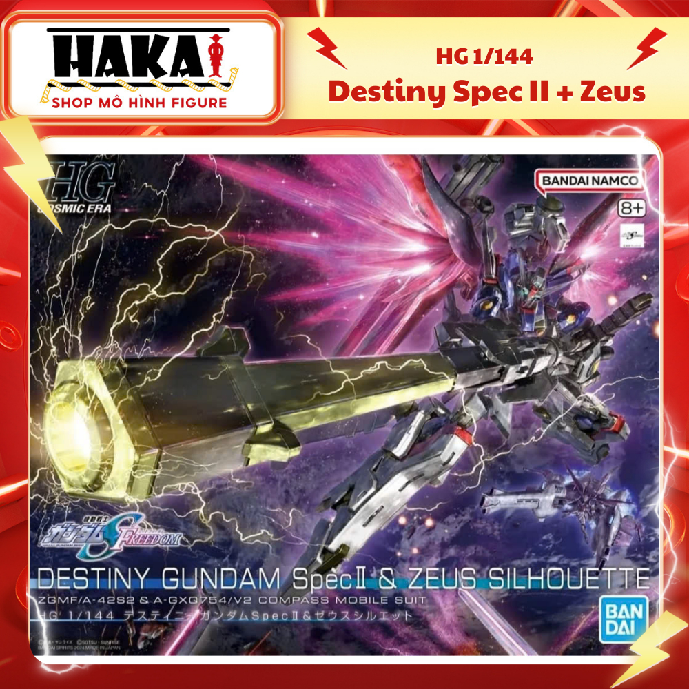 Mô hình lắp ráp Gundam HG 1/144 Destiny Spec II + Zeus Silhouette - Mô hình Figure Hakai Shop