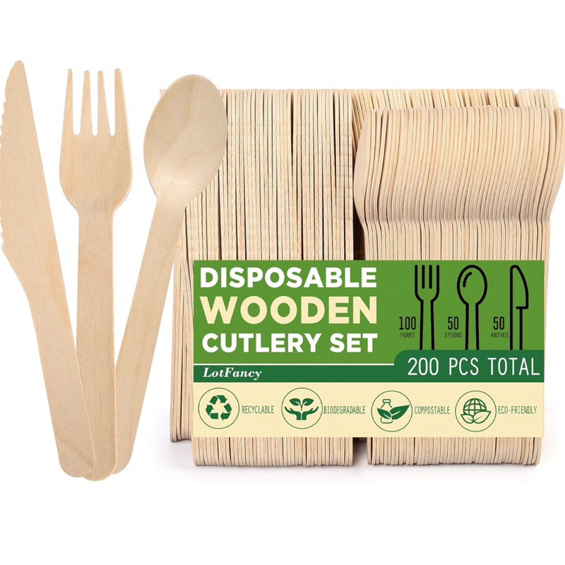 Bộ dao muỗng nĩa dùng một lần Emily’s choice 200 cái - Hàng Mỹ