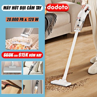 Máy hút bụi cầm tay dodoto LT113CG, Hút bụi cầm tay mini không dây giường nệm,ô tô, lực hút 20.000Pa