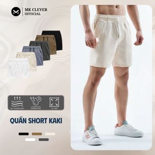 Quần short đùi Kaki nam MK CLEVER cạp chun thoáng mát trẻ trung, form trên gối mặc hàng ngày