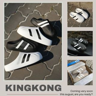 Dép Sục Thể Thao Adidas Adifom, Dép Sục Đạp Gót Adidas 3 sọc Nam Nữ Đen Trắng Full Box Bản C.Cấp