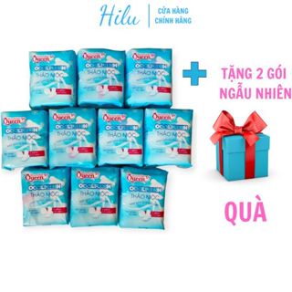 Combo 80 miêng băng vệ sinh  thảo mộc the mát bạc hà, bề mặt bông siêu thấm hút- Hilu.vn