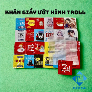 SET 10-50 Gói Khăn Giấy Ướt Hình BCS TROLL Nhiều Hoạ Tiết B079