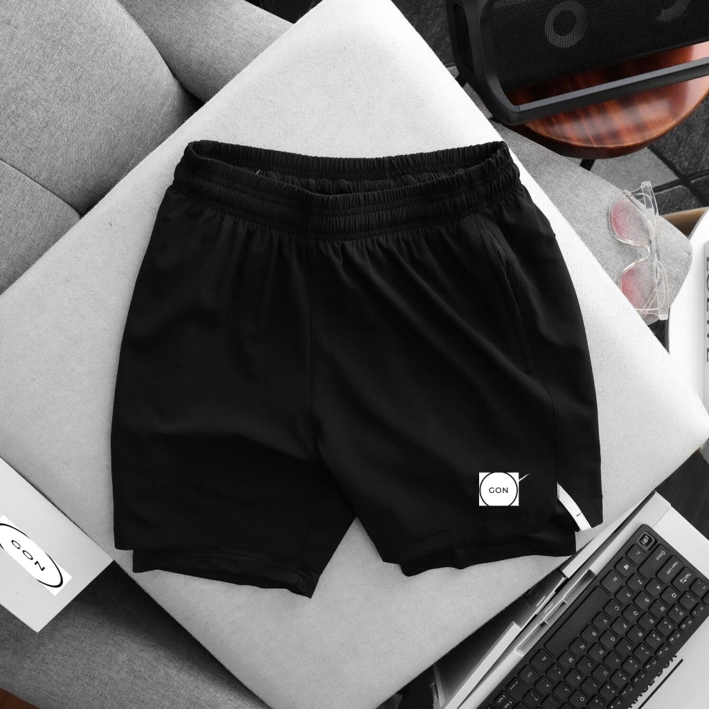 ( 4 MÀU) Quần short 2 lớp nam, quần đùi thể thao nhẹ mát thông thoáng hợp vận động, tập gym, chạy bộ lên chuẩn phom
