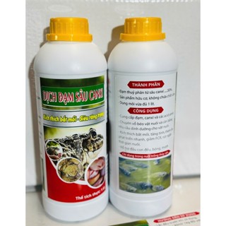  Dịch đạm sâu canxi chai 1lit Kích Bắt Mồi cho cá ếch lươn baba. 