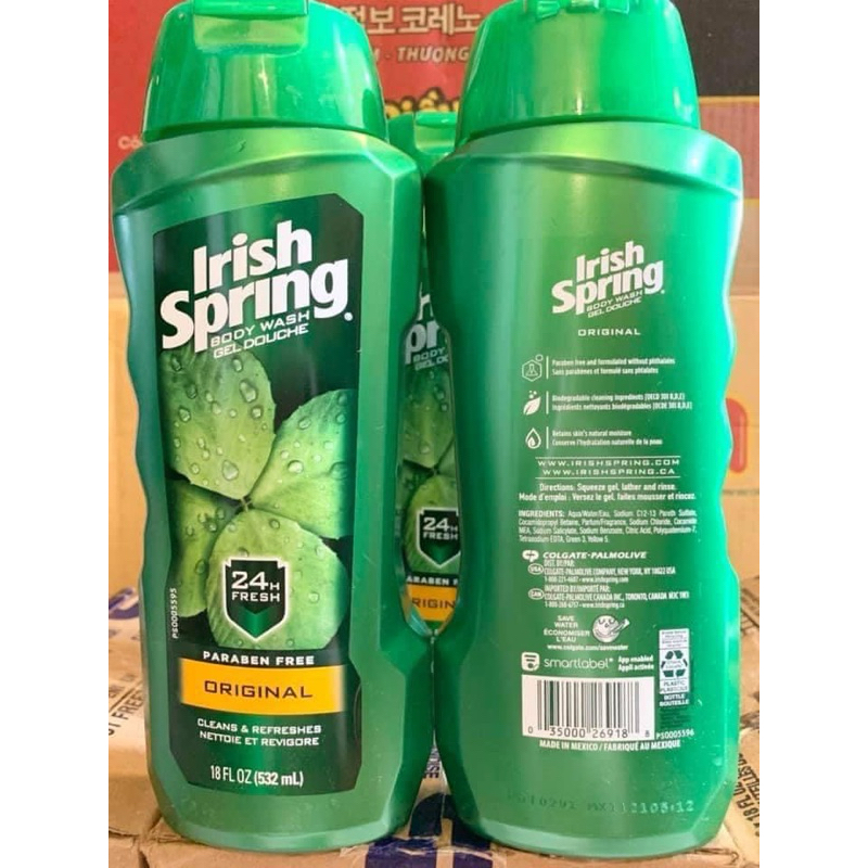 1 CHAI SỮA TẮM NAM IRISH SPRING 532ML