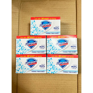  Combo 5 cục xà bông safeguard trắng 115g cục 
