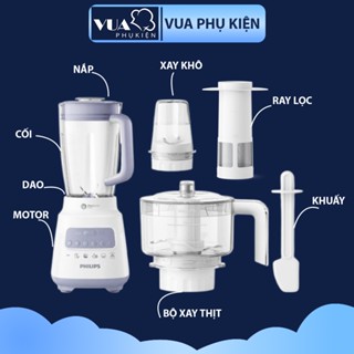 Phụ kiện máy xay sinh tố Philips HR2221 HR2222 HR2223 lưỡi dao, cối xay, ron, ly sinh tố, nắp ly