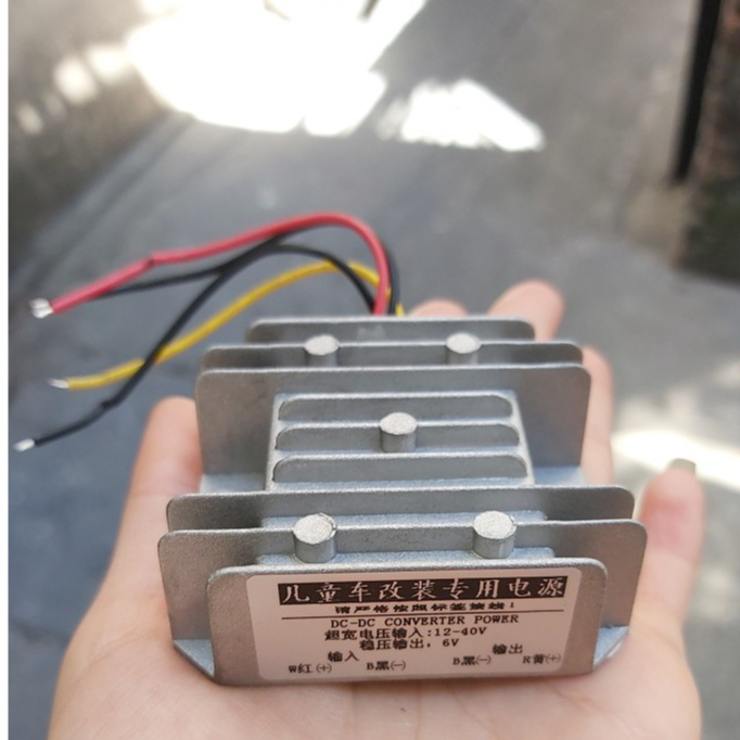 BỘ HẠ ĐIỆN ACQUY 12V XUỐNG 6V THAY ACQUY 6V ĐỒ CHƠI XE