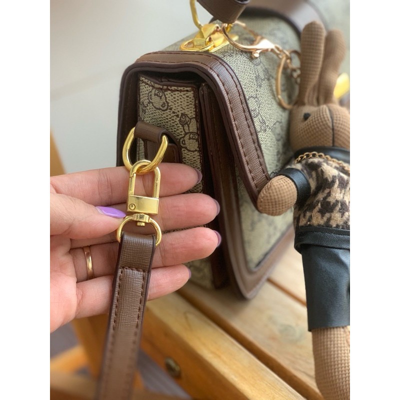 Túi xách nữ 1 dải chữ H đeo chéo, đeo vai đi làm đi chơi mẫu mã sang chảnh _ HT110