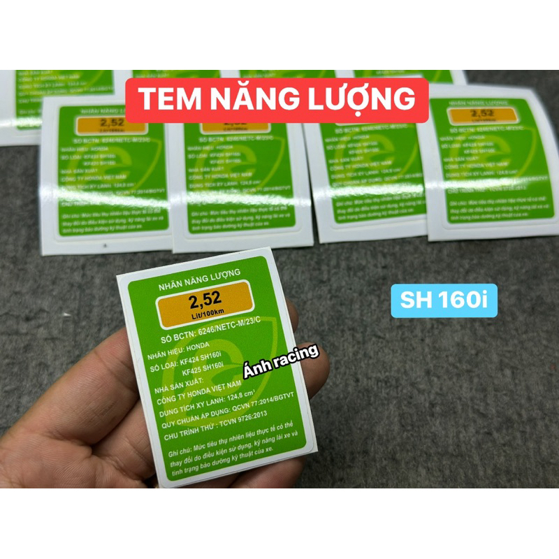 TEM NĂNG LƯỢNG SH 160i