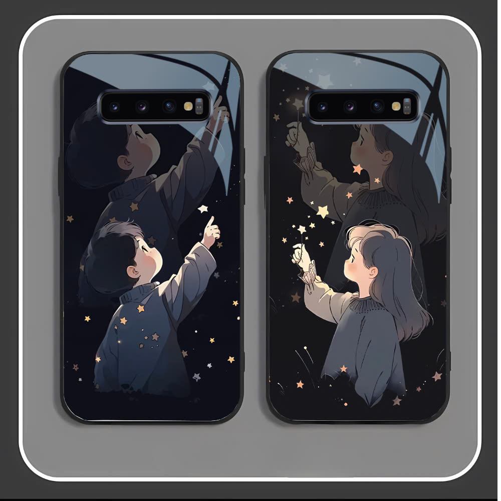 Ốp Lưng cho SAMSUNG GALAXY S10, S10 PLUS, S10 5G Mặt kính cường lực, cao cấp ỐP CẶP ĐÔI