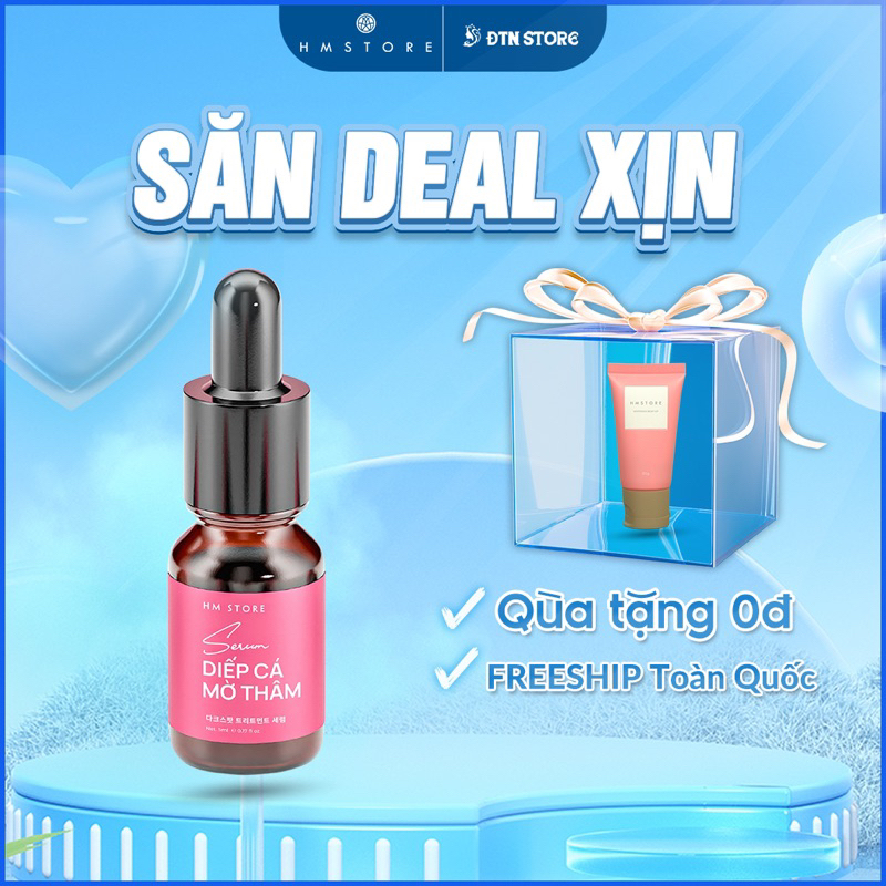 Serum mụn diếp cá HM store, Serum giảm mụn thâm, mụn ẩn.., Serum thảo mộc thuần chay hm store