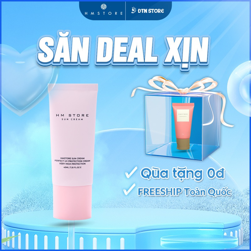 Kem Chống Nắng HM STORE, Kem chống nắng cho da mặt SPF 50+, PA+++ Nâng Tone Da HM STORE