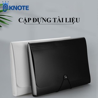 Túi đựng tài liệu KNOTE tệp lưu trữ hồ sơ file lá khổ a4 có note phân loại màu đen trắng trang nhã