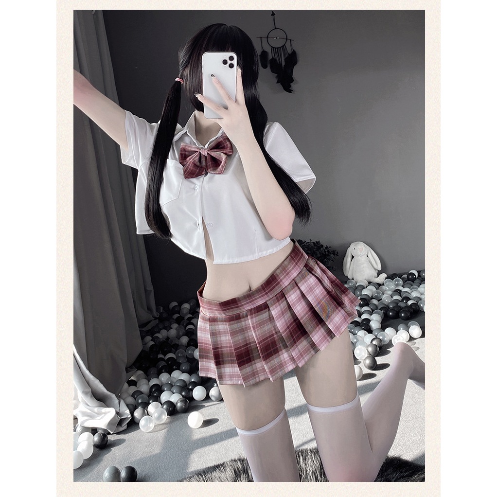 Đồ cosplay học sinh Nhật Bản tặng nơ dễ thương đáng yêu set ngủ nữ sinh xòe xếp ly sexy gợi cảm BIKI HOUSE N766 - TPHCM | BigBuy360 - bigbuy360.vn