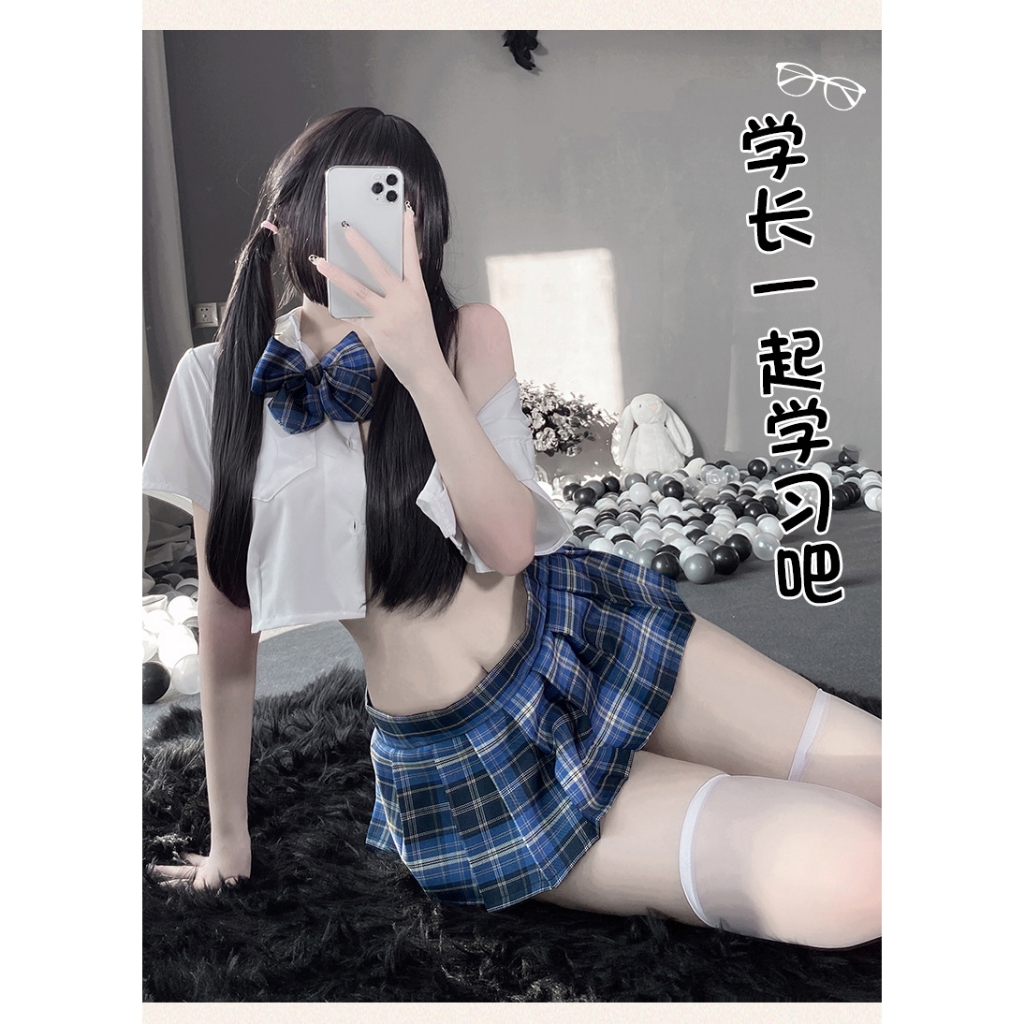 Đồ cosplay học sinh Nhật Bản tặng nơ dễ thương đáng yêu set ngủ nữ sinh xòe xếp ly sexy gợi cảm BIKI HOUSE N766 - TPHCM | BigBuy360 - bigbuy360.vn