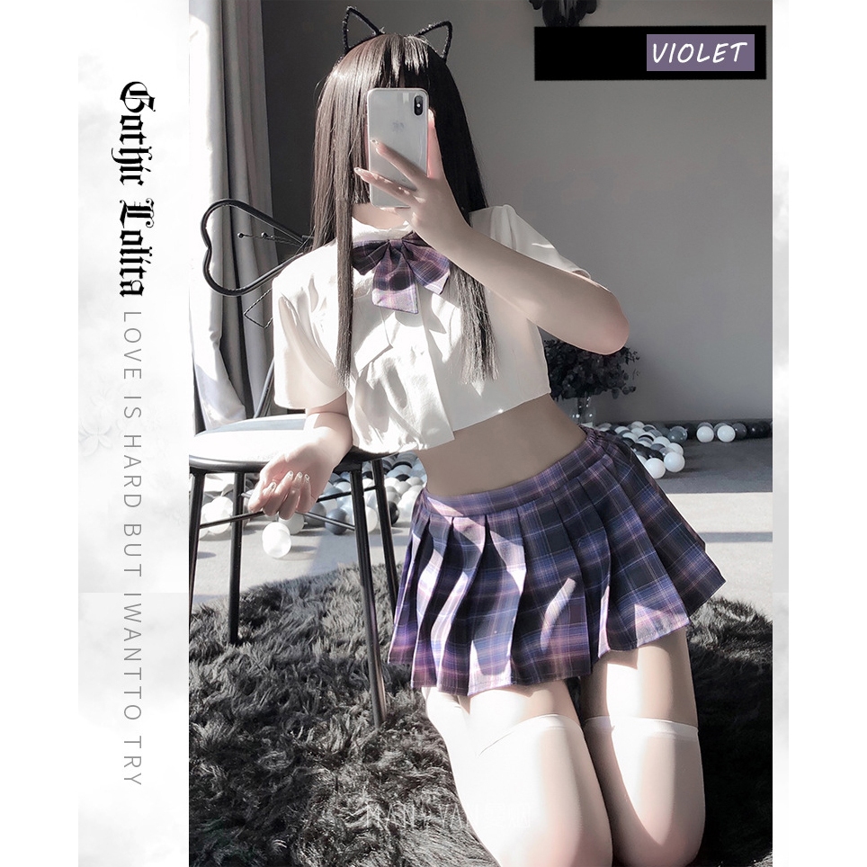 Đồ cosplay học sinh Nhật Bản tặng nơ dễ thương đáng yêu set ngủ nữ sinh xòe xếp ly sexy gợi cảm BIKI HOUSE N766 - TPHCM | BigBuy360 - bigbuy360.vn