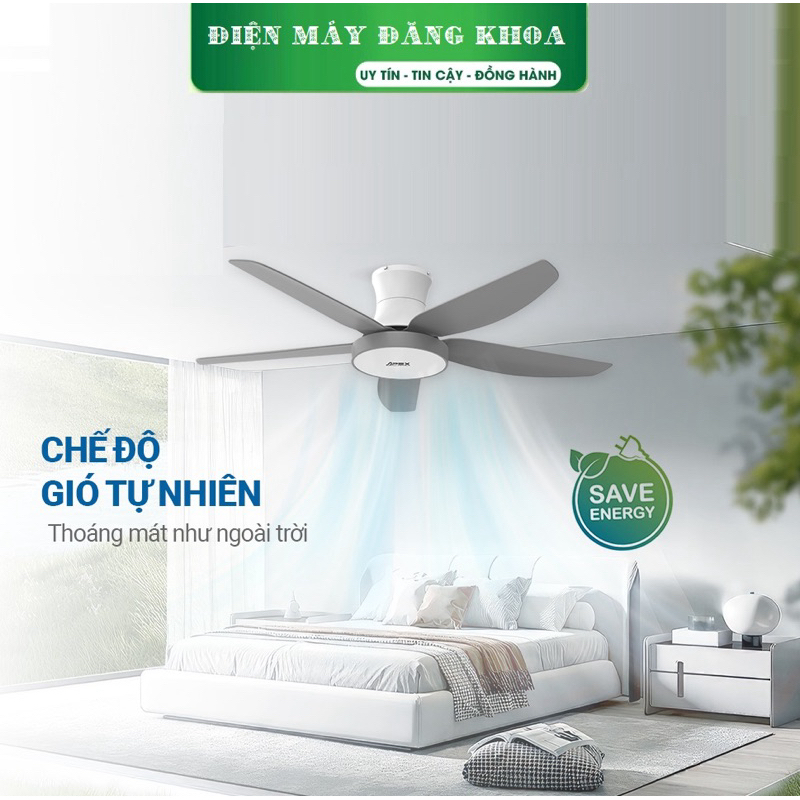 Quạt Trần Sunhouse Apex 5 Cánh Có Đèn APF7685G